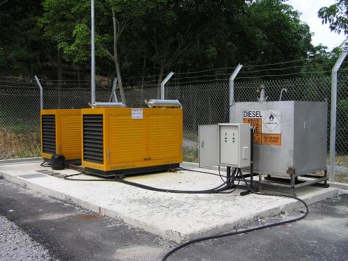 Power supply for tele-communication tower