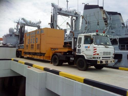 Temporary supply for ship