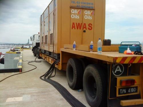 Temporary supply for ship
